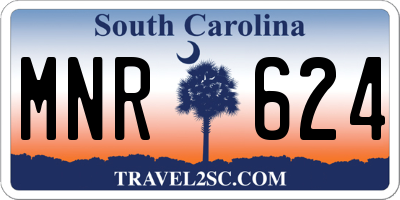 SC license plate MNR624