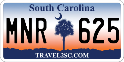 SC license plate MNR625