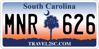 SC license plate MNR626