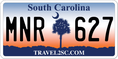 SC license plate MNR627