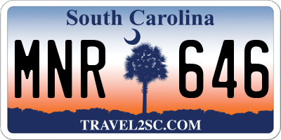 SC license plate MNR646