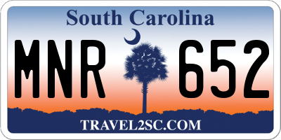 SC license plate MNR652