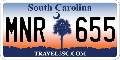 SC license plate MNR655