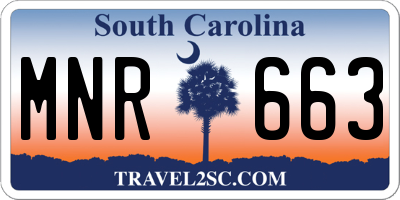 SC license plate MNR663