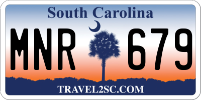 SC license plate MNR679