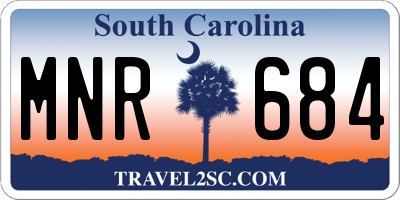 SC license plate MNR684