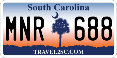 SC license plate MNR688