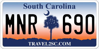 SC license plate MNR690