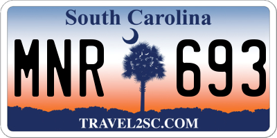 SC license plate MNR693