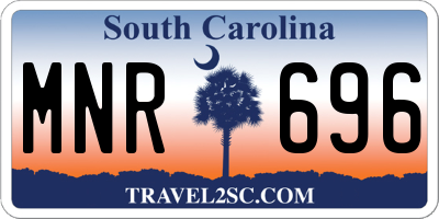 SC license plate MNR696