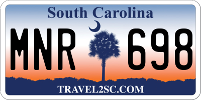 SC license plate MNR698