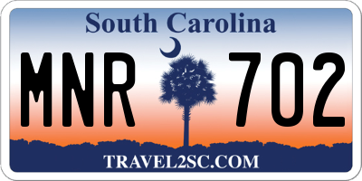 SC license plate MNR702