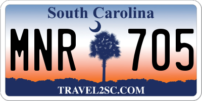 SC license plate MNR705
