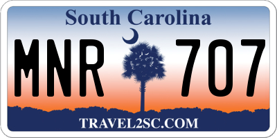 SC license plate MNR707