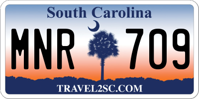 SC license plate MNR709