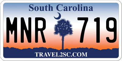 SC license plate MNR719