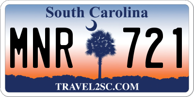 SC license plate MNR721