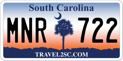SC license plate MNR722