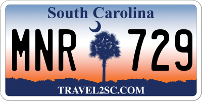 SC license plate MNR729