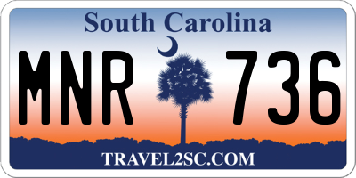 SC license plate MNR736