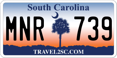 SC license plate MNR739