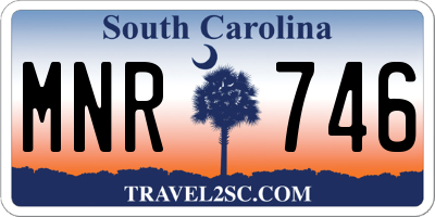 SC license plate MNR746