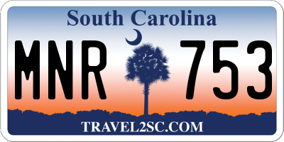 SC license plate MNR753