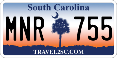SC license plate MNR755