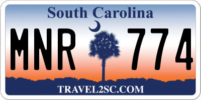 SC license plate MNR774