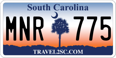 SC license plate MNR775