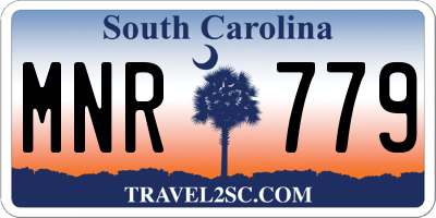 SC license plate MNR779