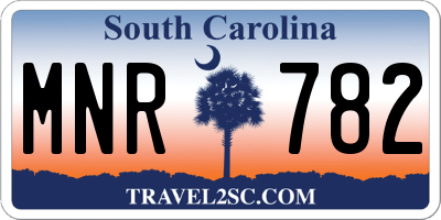 SC license plate MNR782