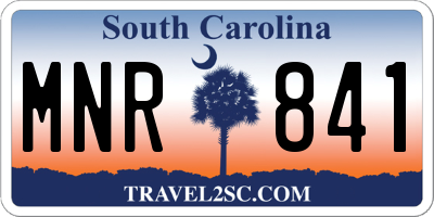 SC license plate MNR841