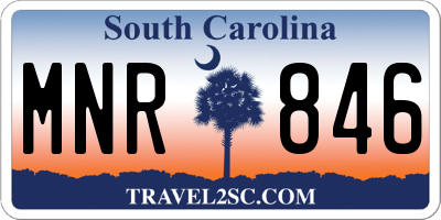 SC license plate MNR846