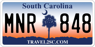 SC license plate MNR848
