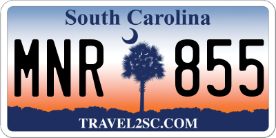 SC license plate MNR855