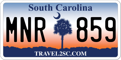 SC license plate MNR859