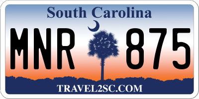 SC license plate MNR875