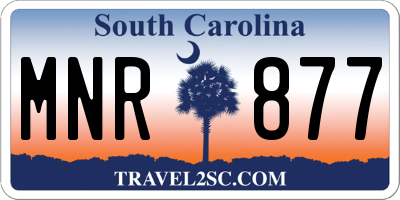 SC license plate MNR877
