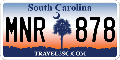 SC license plate MNR878