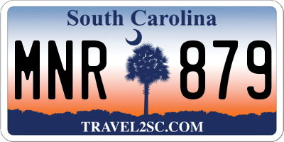 SC license plate MNR879