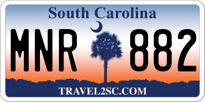 SC license plate MNR882
