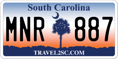 SC license plate MNR887