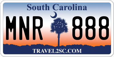 SC license plate MNR888