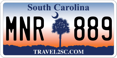 SC license plate MNR889