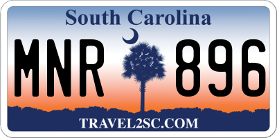 SC license plate MNR896