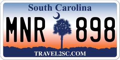 SC license plate MNR898