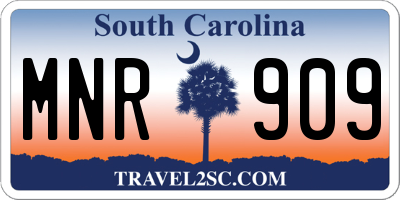 SC license plate MNR909