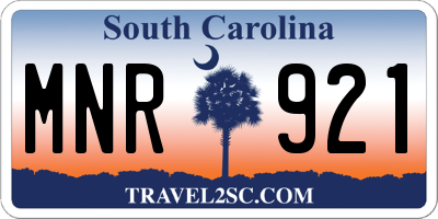 SC license plate MNR921