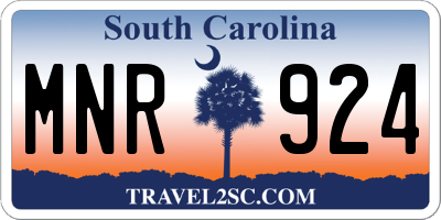 SC license plate MNR924